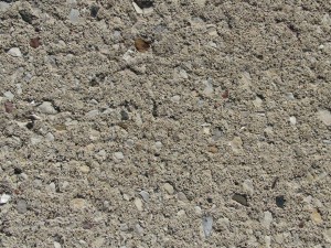 aggregate showing on sidewalk