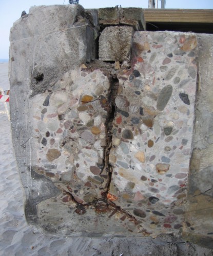 Failure due to corrosion of reinforcement